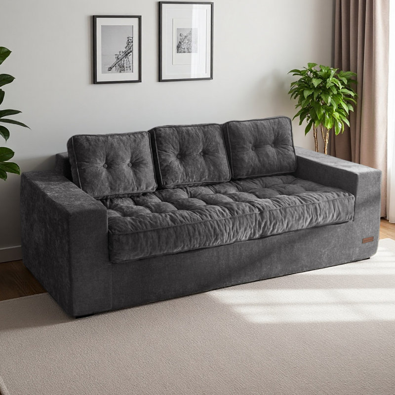 Canapé confortable Boneless, Gris foncé