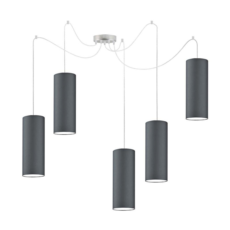 Carsten 5 - Light Cluster Pendant, Graphite, Silver