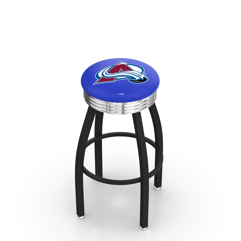 Tabouret tournant 30" avec coussin nhl, Colorado Avalanche, Tabouret de bar d'une hauteur de siège de 30 po