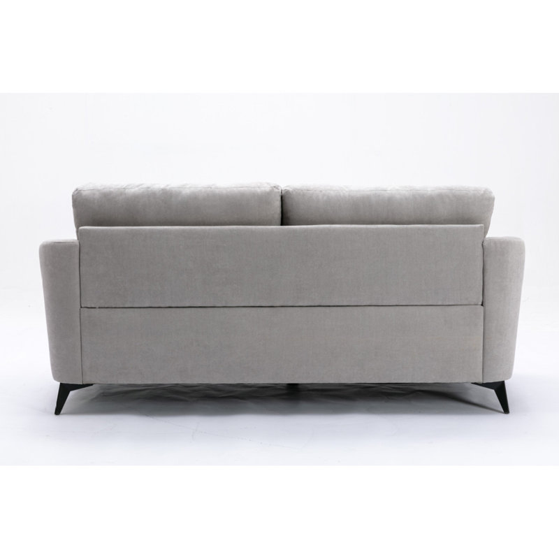 Ensemble de salon canapé moderne en tissu tissé, Gris clair