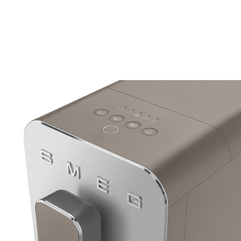 SMEG Fully-Auto Coffee Machine w/ steam wand, Taupe