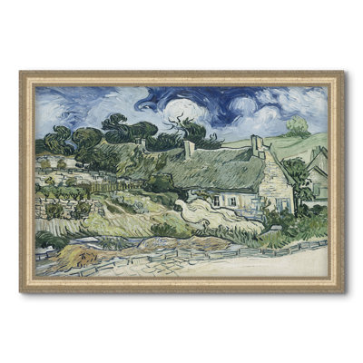 Chaumières à Cordeville, 1890 - Vincent van Gogh - Toile encadrée sur mesure