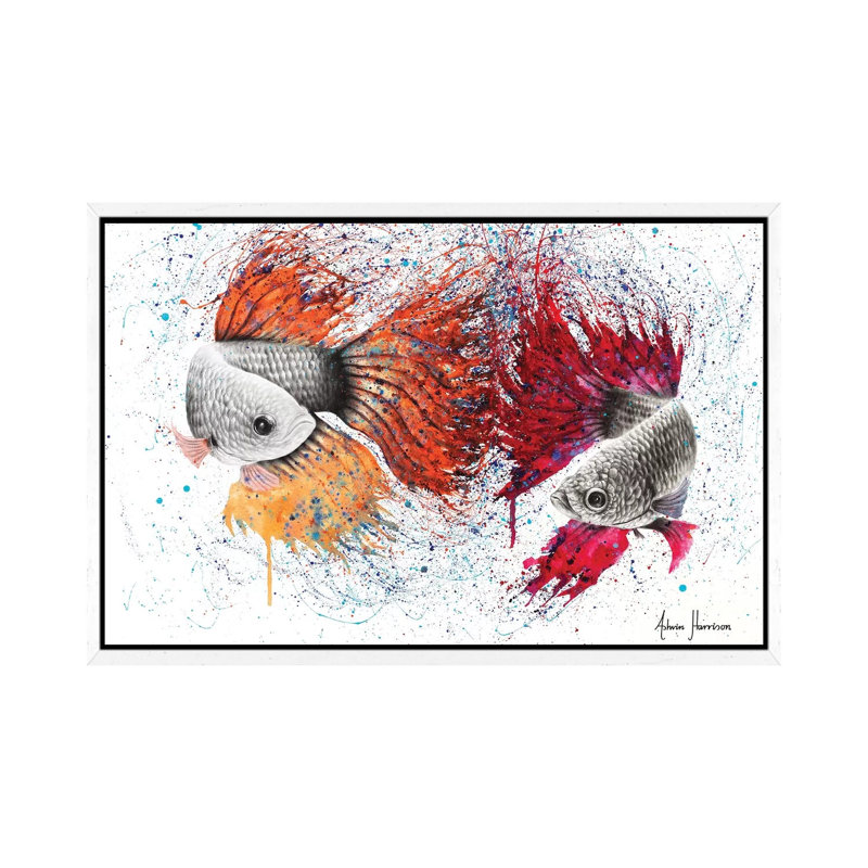 Brighter Together by Ashvin Harrison - Print on Canvas, White Framed, 101.6 cm H x 66.04 cm W