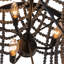 Lustre 3 lumières en bois délavé gris perlé