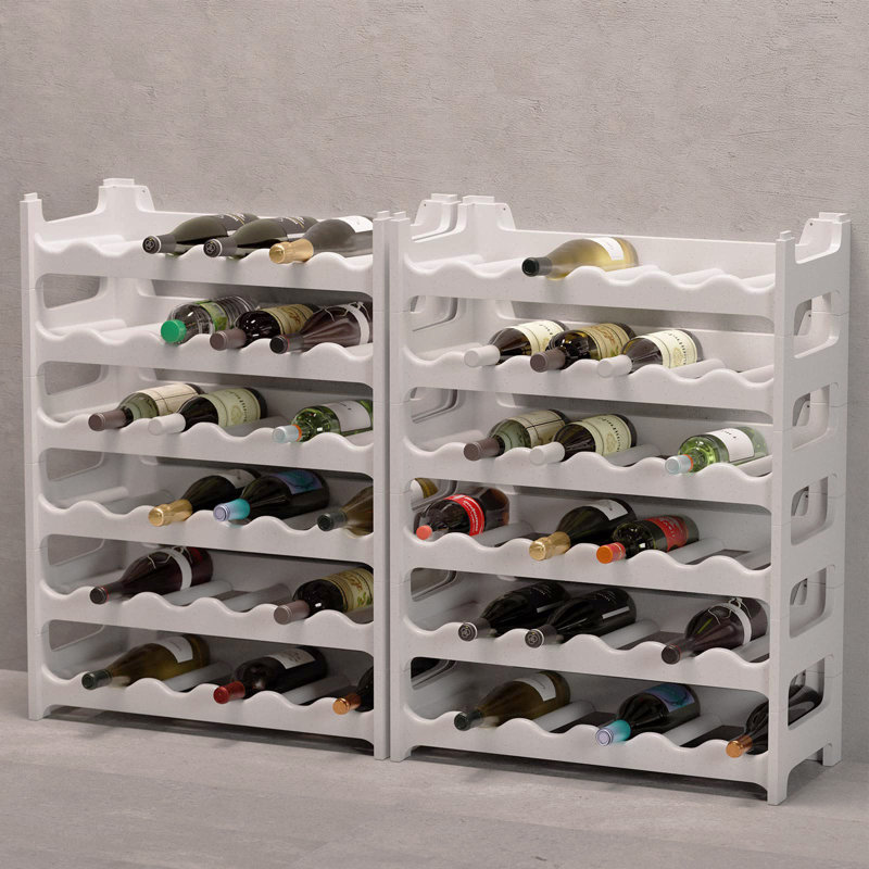 Colbe 72 Bottle Floor Wine Bottle Rack, Granite Grey