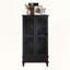 Rustic Black Tall Storage Cabinet-304457187