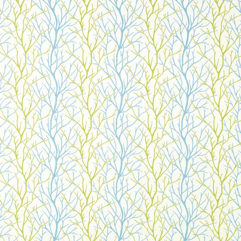 Tissu Beau Monde, Aqua / vert
