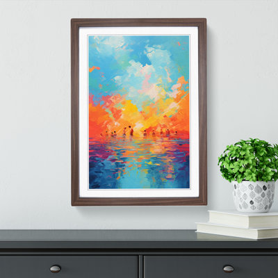 Swimming Colour Field No.2 - Framed Print