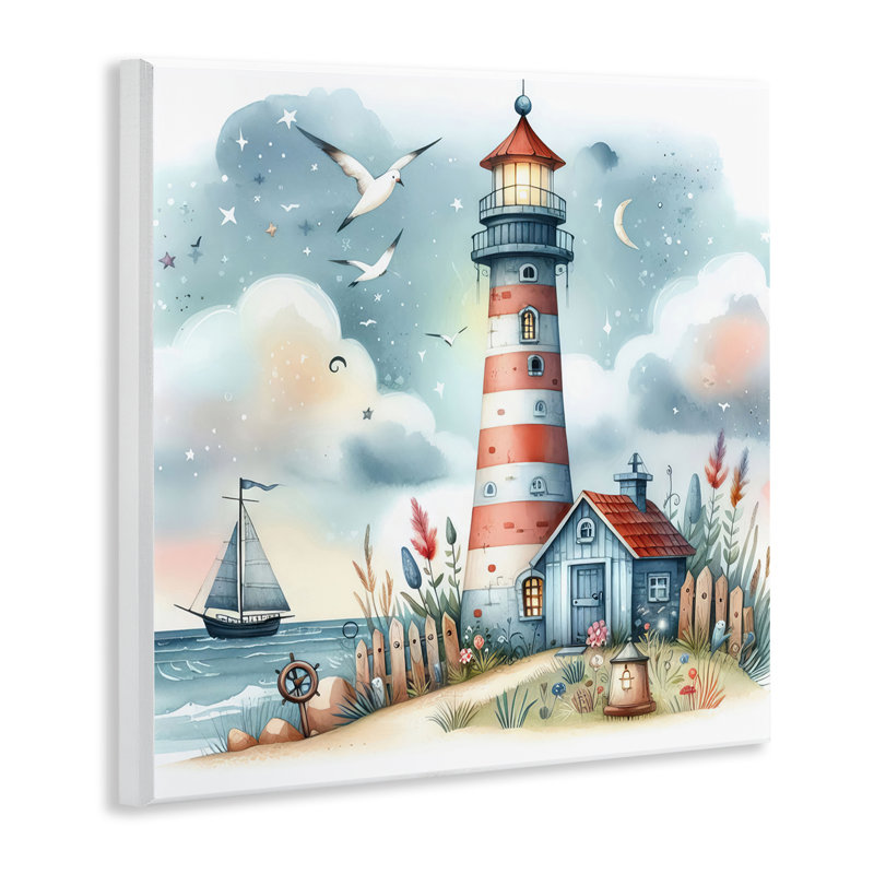  Art mural amusant sur le phare maritime par LSR Design Studio
