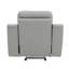 Fauteuil inclinable en cuir gris avec support lombaire et coins renforcés avec base en acier inoxydable - Poids du colis: 164,84 lb
