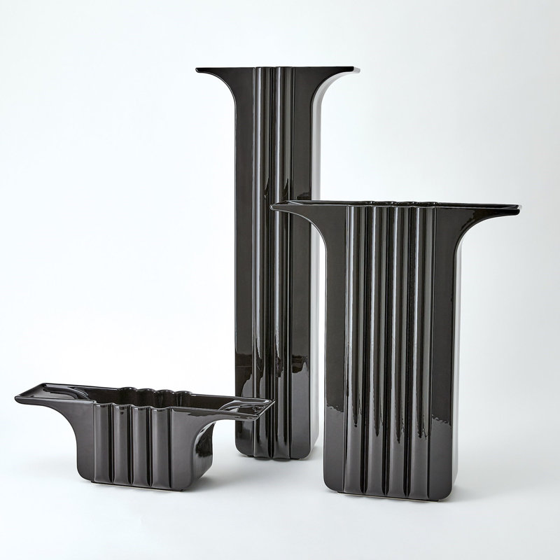 Flying Column Vase-Black-Slim