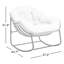 Chaise berçante d'extérieur avec coussins Baden