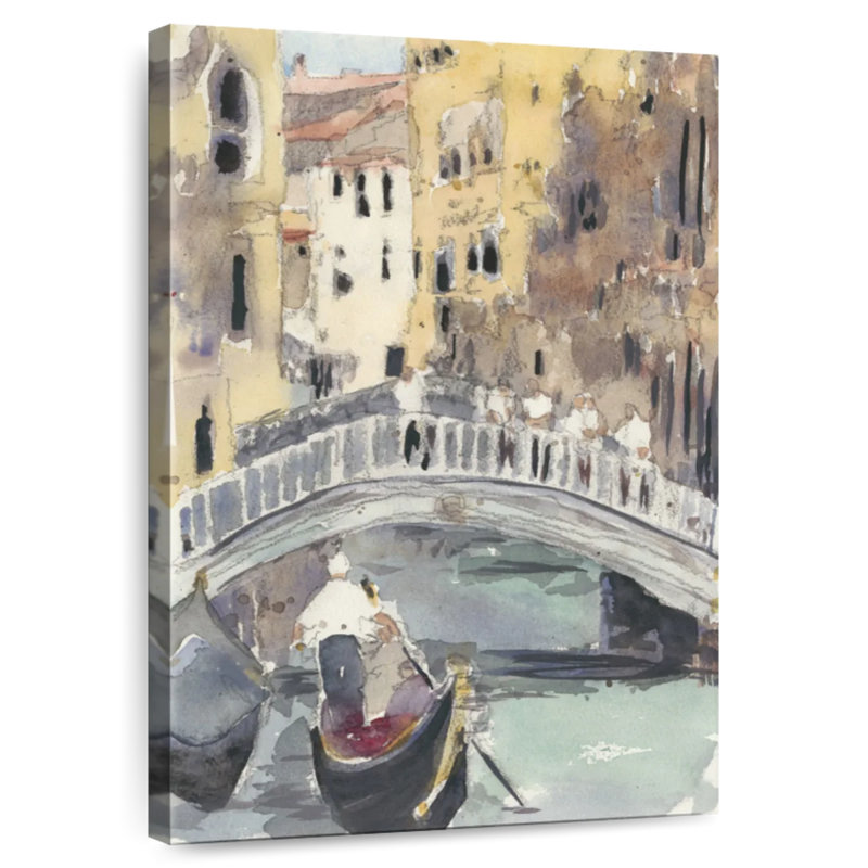 Aime Along The Venice Canal, 39" H x 26" W