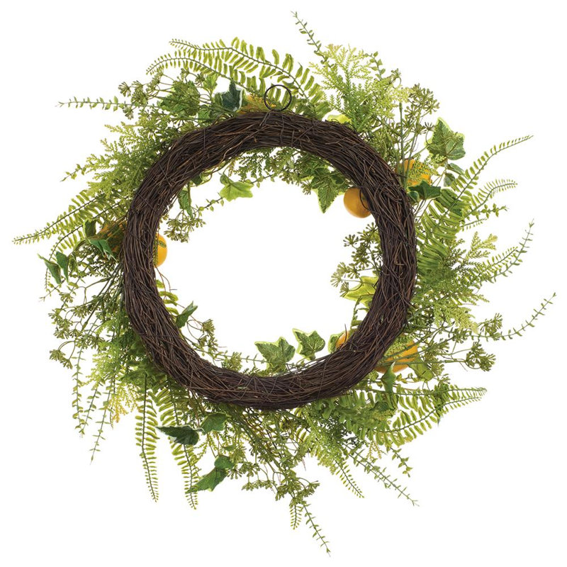 24"Lemon/Ivy/Fern Wreath