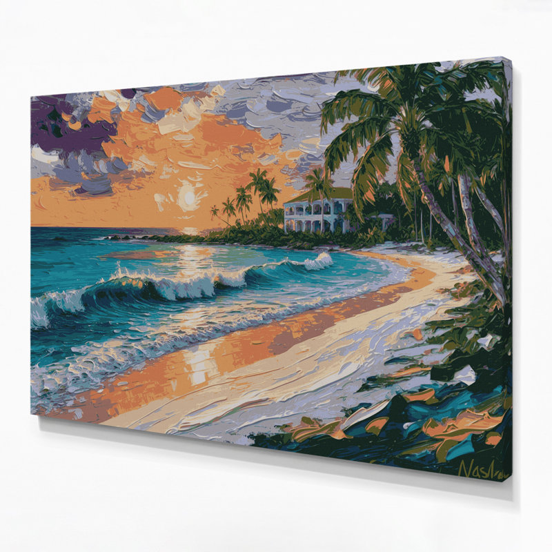 Art mural sur toile Beige, villes, Bahamas, H 8 po x l 10 po