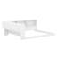 Lit d'angle grand lit avec tablettes, lit de jour en bois grand format avec DEL, structure de lit de jour en forme de L-125124720