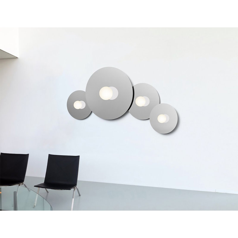 Bola Flush Disc, Chrome, 8.2" H x 32" W x 32" D