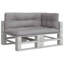  Pallet Cushion Set Of 3 Grey 100% Polyester