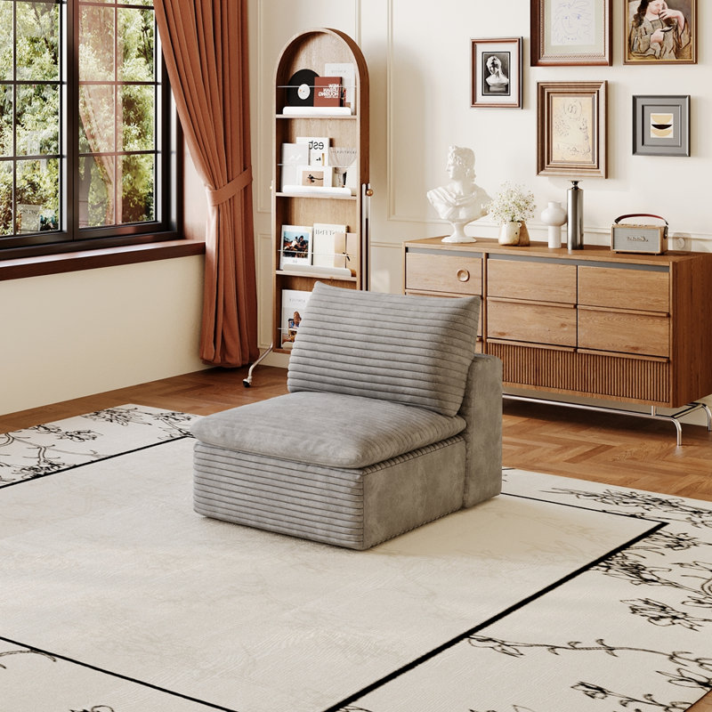 1 siège central, gris, Tissu gris