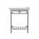 Cheviot Products Valarte 20.875'' White Fireclay & Brass Rectangular Bathroom Sink with Overflow