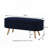 Oval Boucle Storage Ottoman Bench with Wood Legs-561334134
