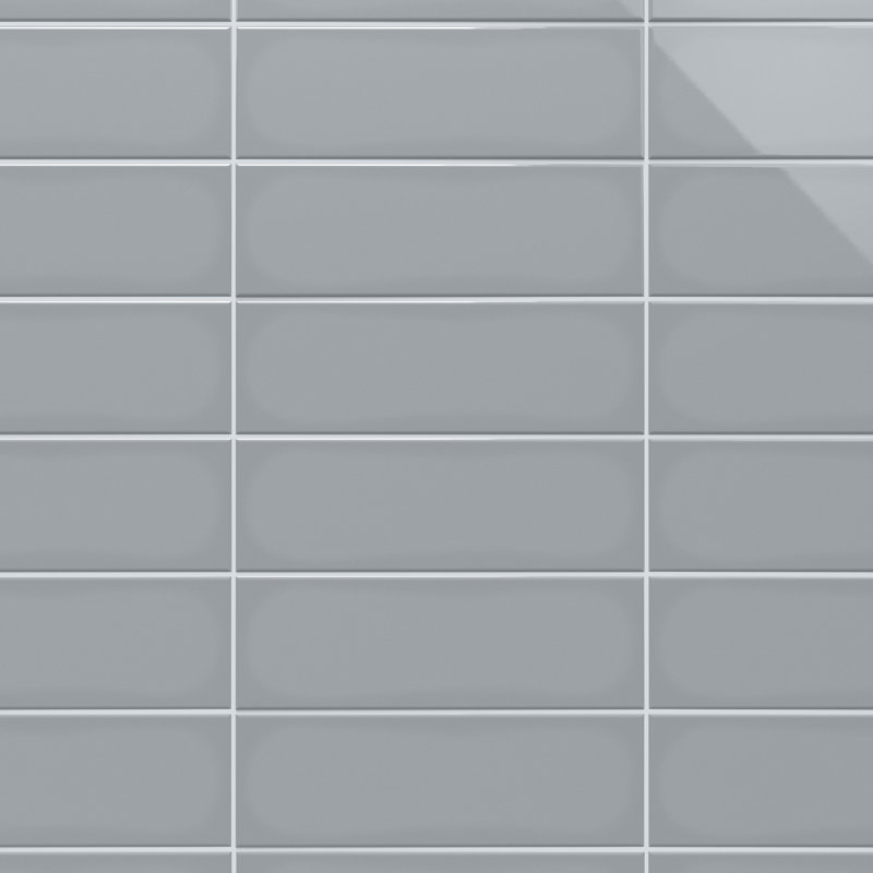 Remington 3.93 in. x 11.81 in. Polished Porcelain Subway Wall Tile (13.55 Sq. Ft. / Case), Gray