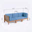 Ensemble de canapés modulaires d'extérieur BRAVA X-Back 3 places, bleu