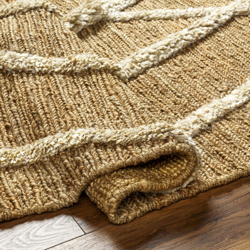 Roselie Handmade Jute/Sisal Tan Rug, Rectangle 8' x 10'