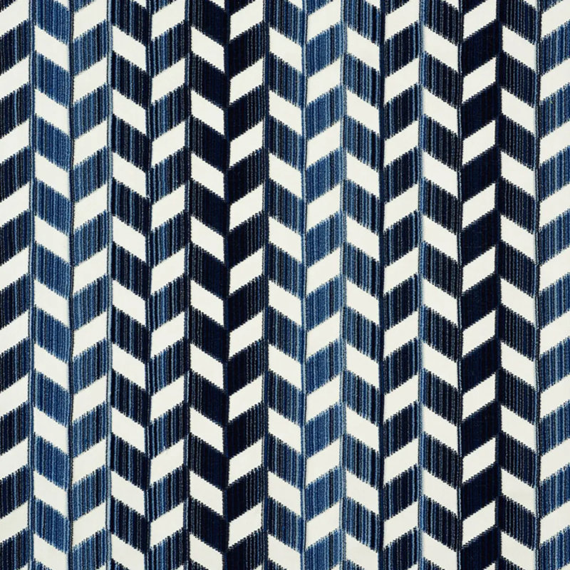 Tissu en velours à chevrons, Lapis