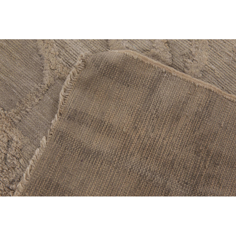Tapis de couloir chinois en soie noué à la main 1 pi 10 po x 11 pi