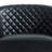 Upholstered Black Faux Leather Tufted Barrel Small Swivel Chair with Nailhead Trim-831721135