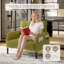 Fauteuil capitonné en velours côtelé de 26,4 po de largeur-516553379