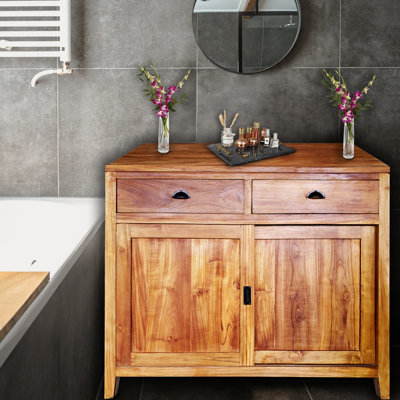 Armoire de salle de bain en bois massif l 48,5 po x H 43,5 po x P 20 po