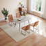 5-Piece Dining Table and Chairs ,Dining Room Set with 4 Modern Chairs