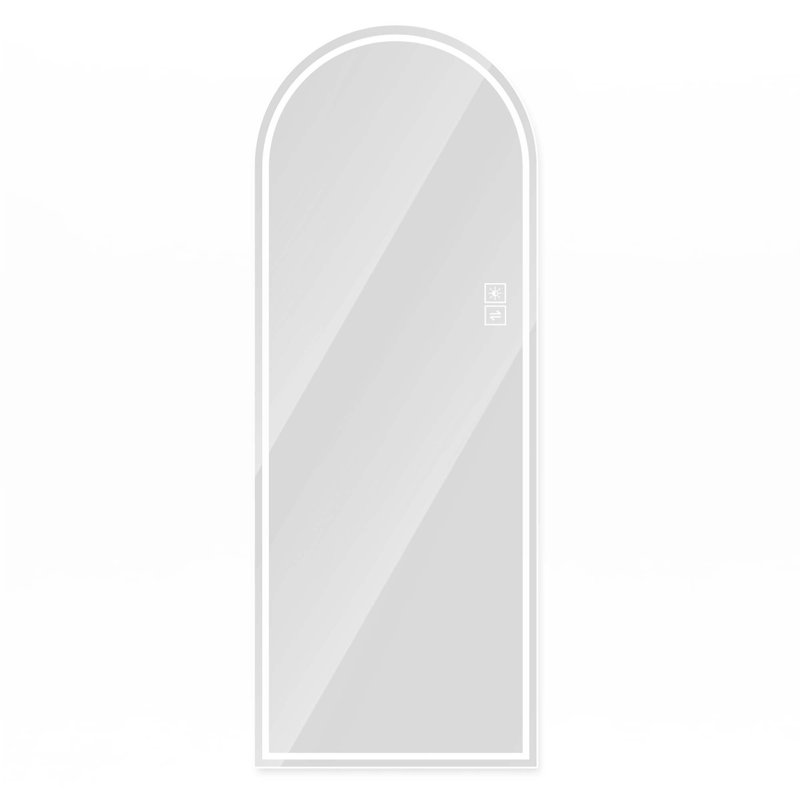 65" x 21" Arch Design LED Full Length Mirror ,Dimmable, High Definition & Explosion-Proof, Full-Length Standing or Wall-Mounted