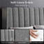 Upholstered Bed Frame with Channel Tufted Headboard-130850689-77082585
