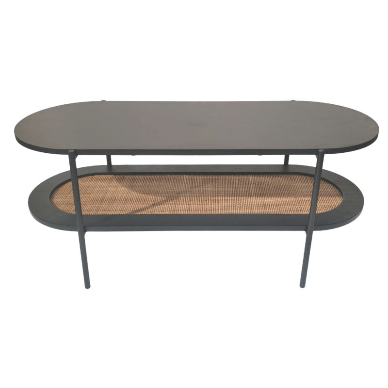 Table basse en forme de capsule multicolore en métal 39,37 po