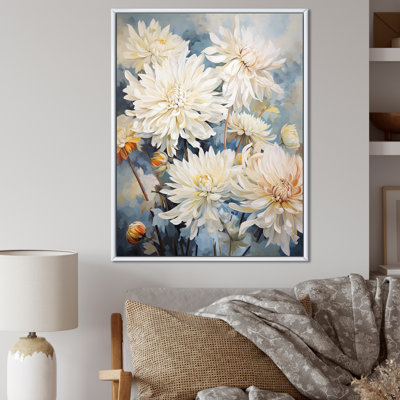 «Beige Mums In Bouquet Bliss I», reproduction sur toile