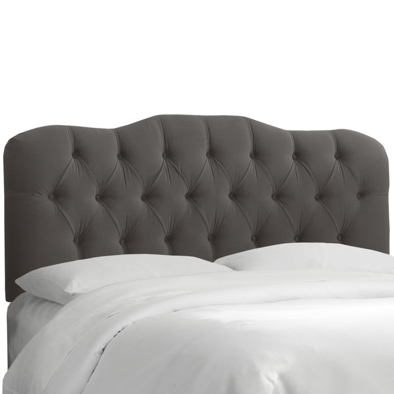 Roselare Upholstered Headboard, Twin, Charcoal Microsuede