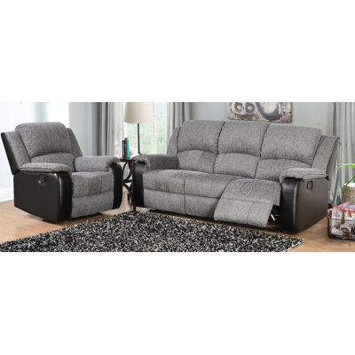 Messines Faux Leather Reclining Sofa