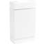 Meuble-lavabo de 18,6 po avec lavabo en céramique, armoire de rangement, tablette et porte-papier hygiénique, montage à gauche ou à droite, plus trois blancs modernes et installation à votre goût-563337176