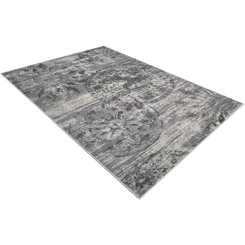 Bicknell Machine Made Heatset Polypropylene Area Rugs  - Rectangle, Silver Ivory Color, Contemporary Modern Design, Low Pile Machine Made Area Rugs for Living Room, Bed Room 