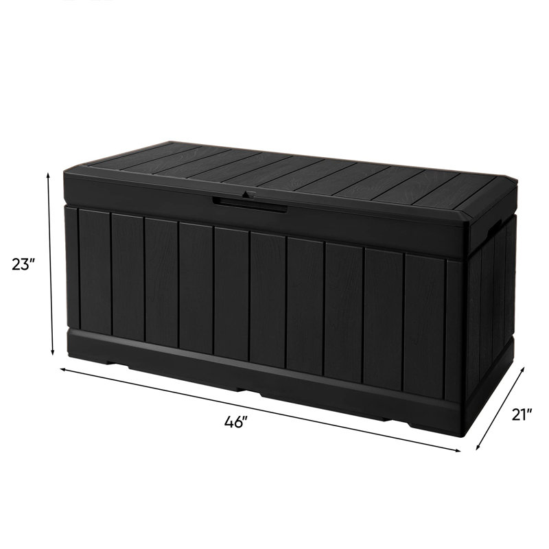Boîte de rangement pour terrasse, Noir