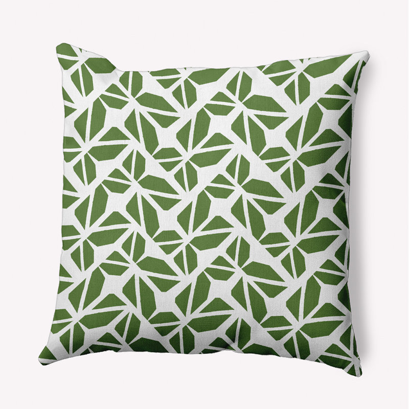 Housse et insert de coussin décoratif en polyester pour intérieur / extérieur E par Design, 18 po x 18 po, Oignon vert