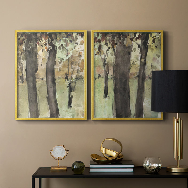 «Under the Tree Confetti I», reproduction encadrée de qualité supérieure - prête à être accrochée - aucun clou requis - aucun clou requis