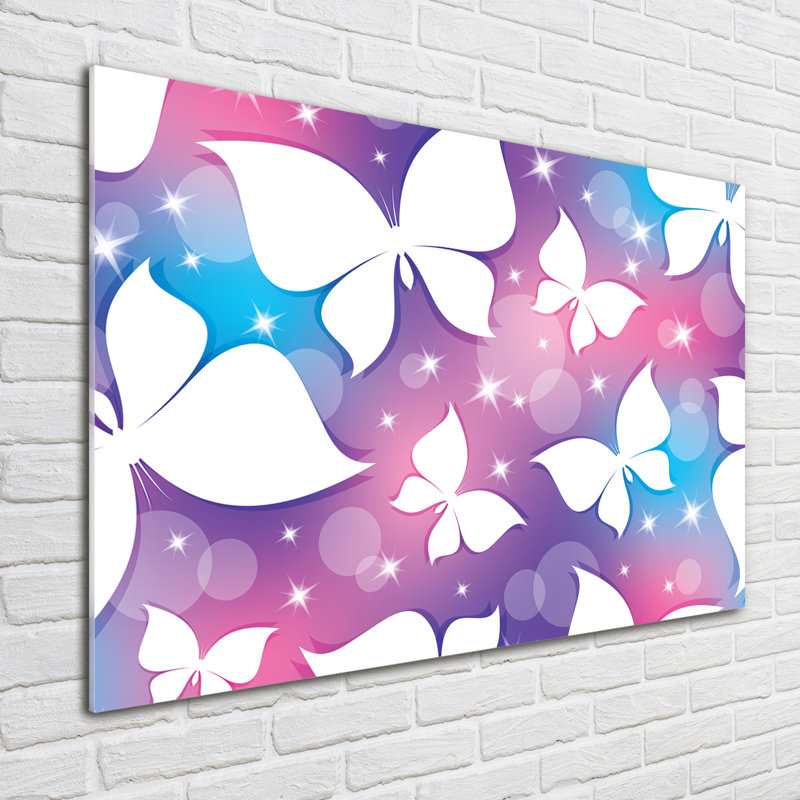 Butterflies - No Frame Print on Glass