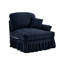 Canapé RSF en chenille avec 1 coussin - bleu-744758131