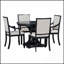 Ensemble de salle à manger rétro 5 pièces avec table ronde extensible et 4 chaises confortables pour les cuisines et les salles à manger modernes