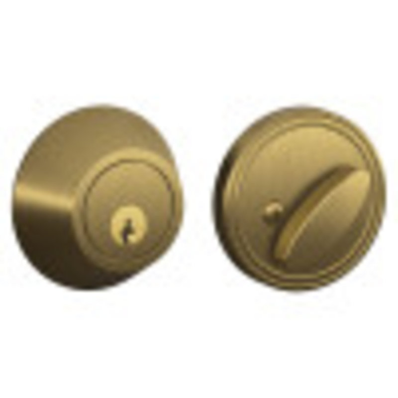 Dexter Single Cylinder Deadbolt, Antique Brass