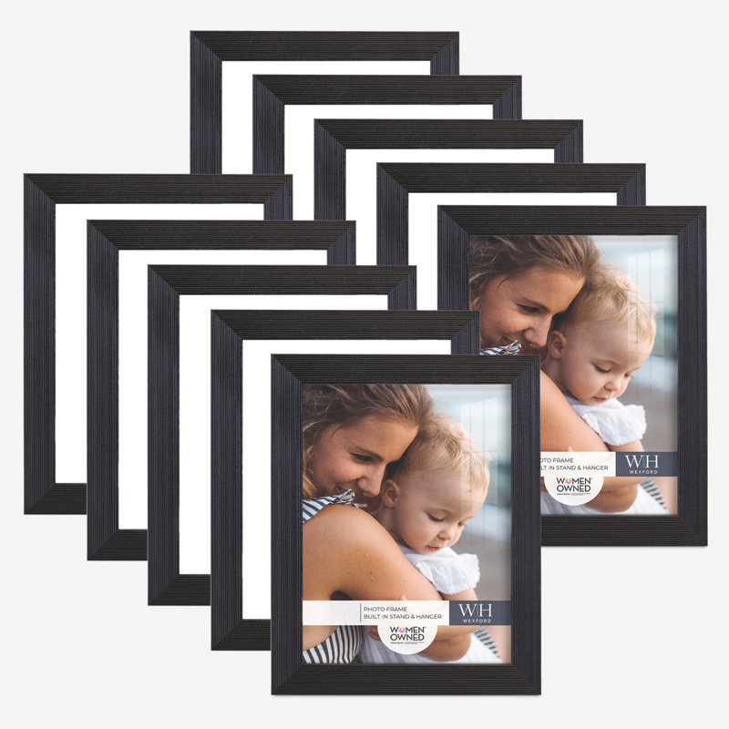 Black Wood Picture Frame - Set of 10, 6" x 8"